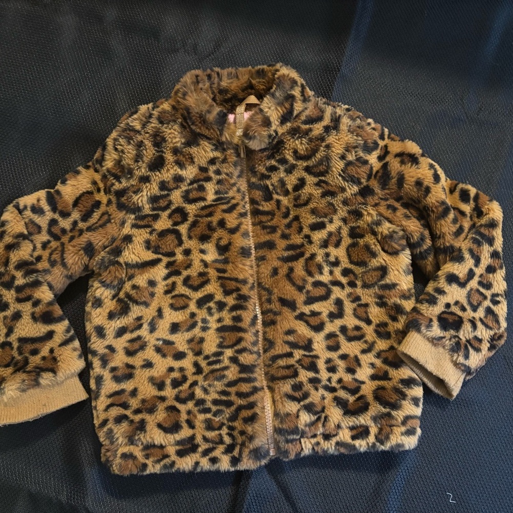 Cat & Jack Leopard Print Girls’ Faux Fur Jacket